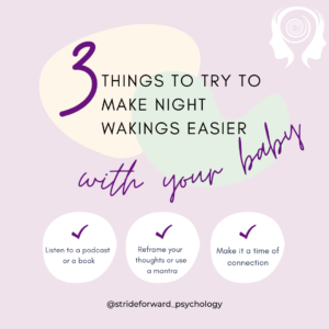 List of 3 ways to make night wakings with your baby easier